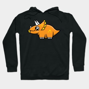 Triceratops Dinosaur (Orange and Yellow) Hoodie